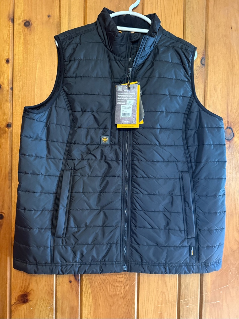 Ariat Black Quilted Puffer Vest with Stand Collar